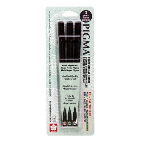 Pigma Professional Brush Pen Set of 3
