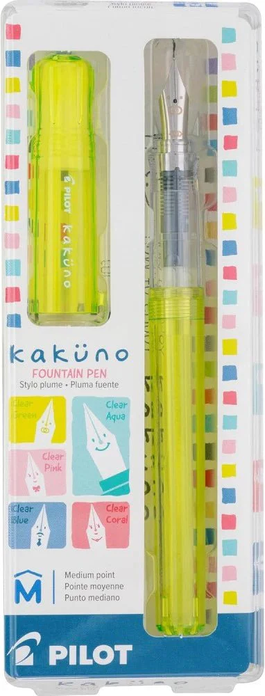 Pilot Kakuno Fountain Pen, Medium - Clear Green