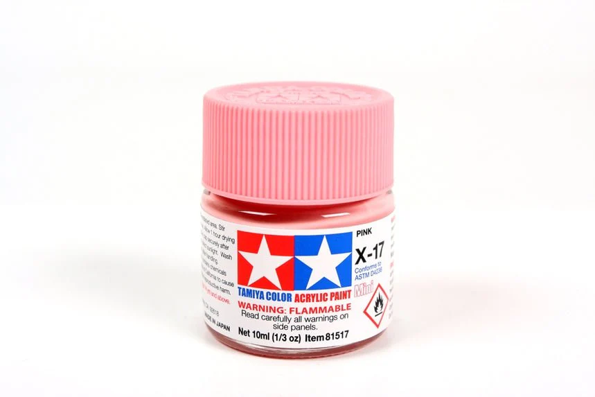 Tamiya Mini Acrylic 10 ml - X-17 Pink Gloss Finish
