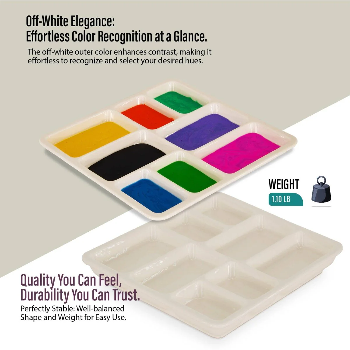 Pintar Art Supply - Pintar 8-Well Ceramic Palette for All Water-Based Paints - Image 3