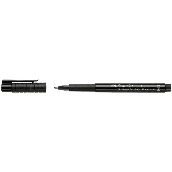 Faber-Castell PITT Artist Pen - Fude Black - Medium - Image 2