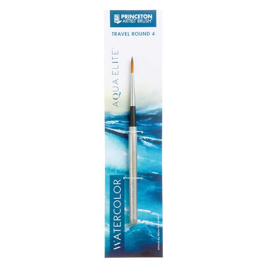 Princeton Aqua Elite Watercolor Brush - Travel Round 4
