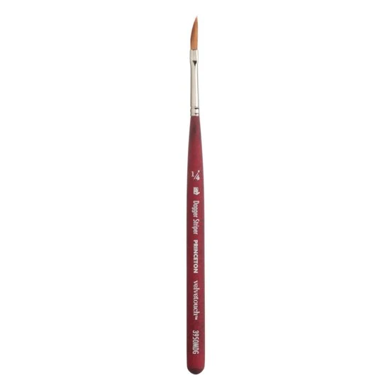 Princeton Series 3950 Velvetouch Mini Brush - Dagger Striper 1/4 inch