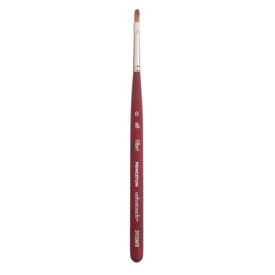 Princeton Series 3950 Velvetouch Mini Brush - Filbert  0