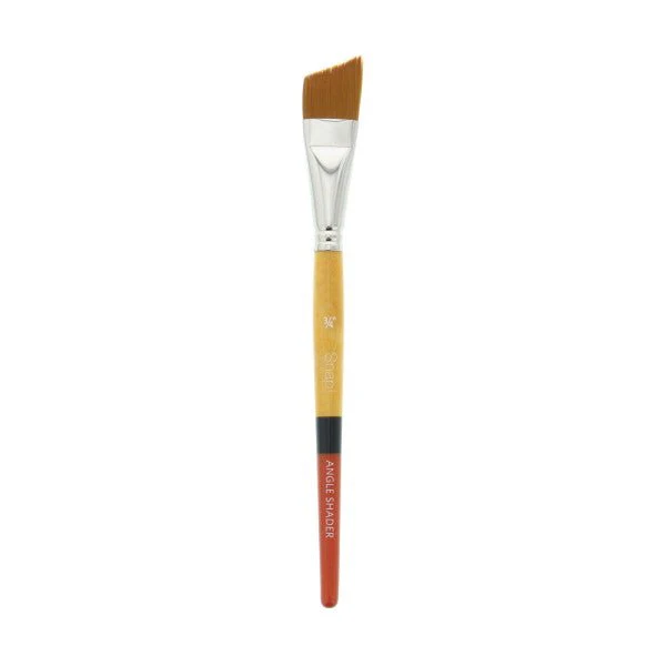 Princeton Snap Gold Taklon Short Handled Angle Shader 3/4 inch