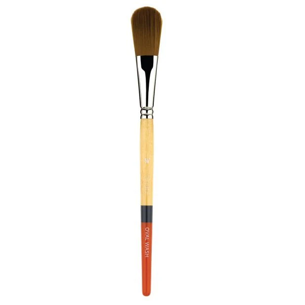 Princeton Snap Gold Taklon Short Handled Oval Wash 3/4 inch