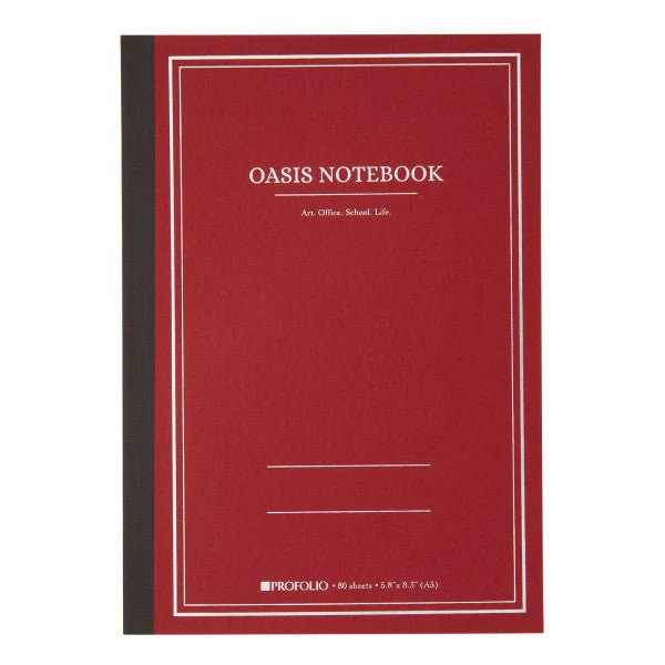 ProFolio Oasis Notebook A5 Medium 5.8" x 8.3" - Brick