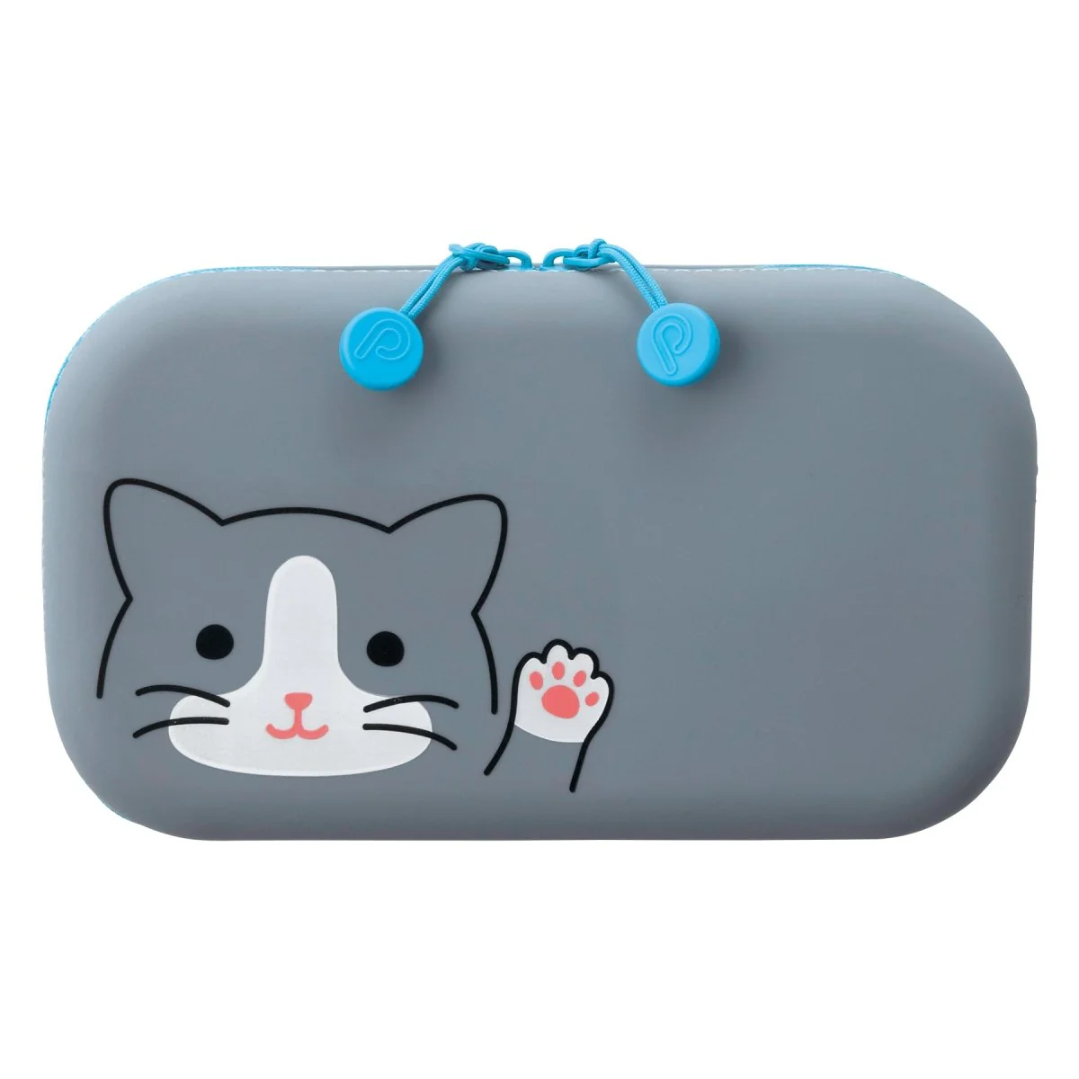 Punilabo Zipper Pouch - Gray Cat