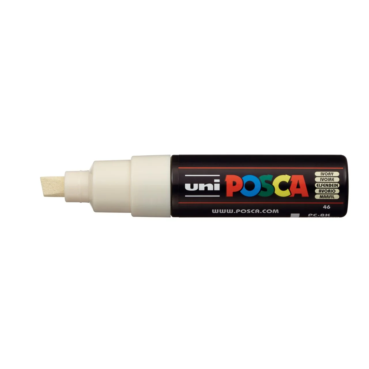 uni POSCA Paint Marker PC-8K Broad Chisel Tip - Ivory