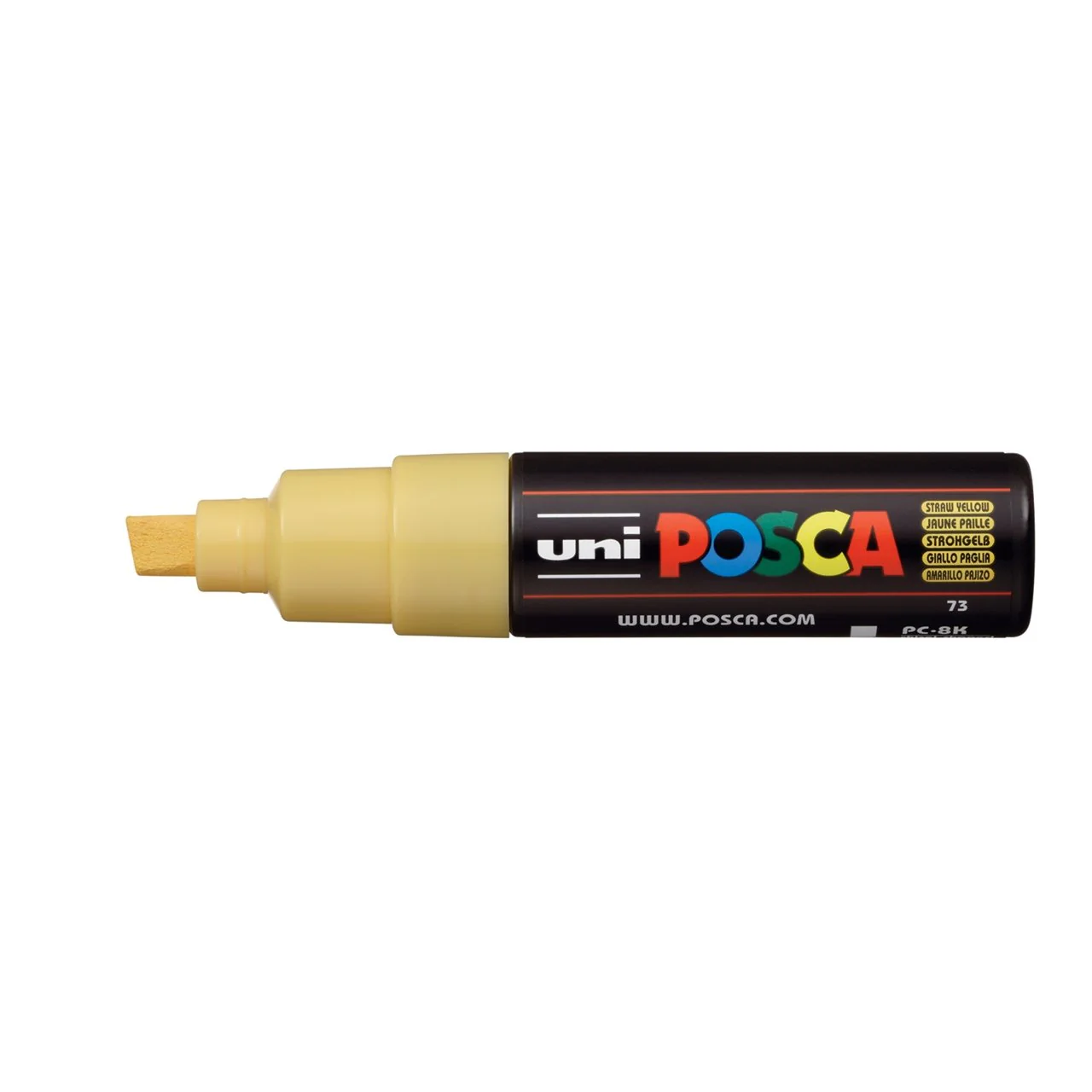 uni POSCA Paint Marker PC-8K Broad Chisel Tip - Straw Yellow