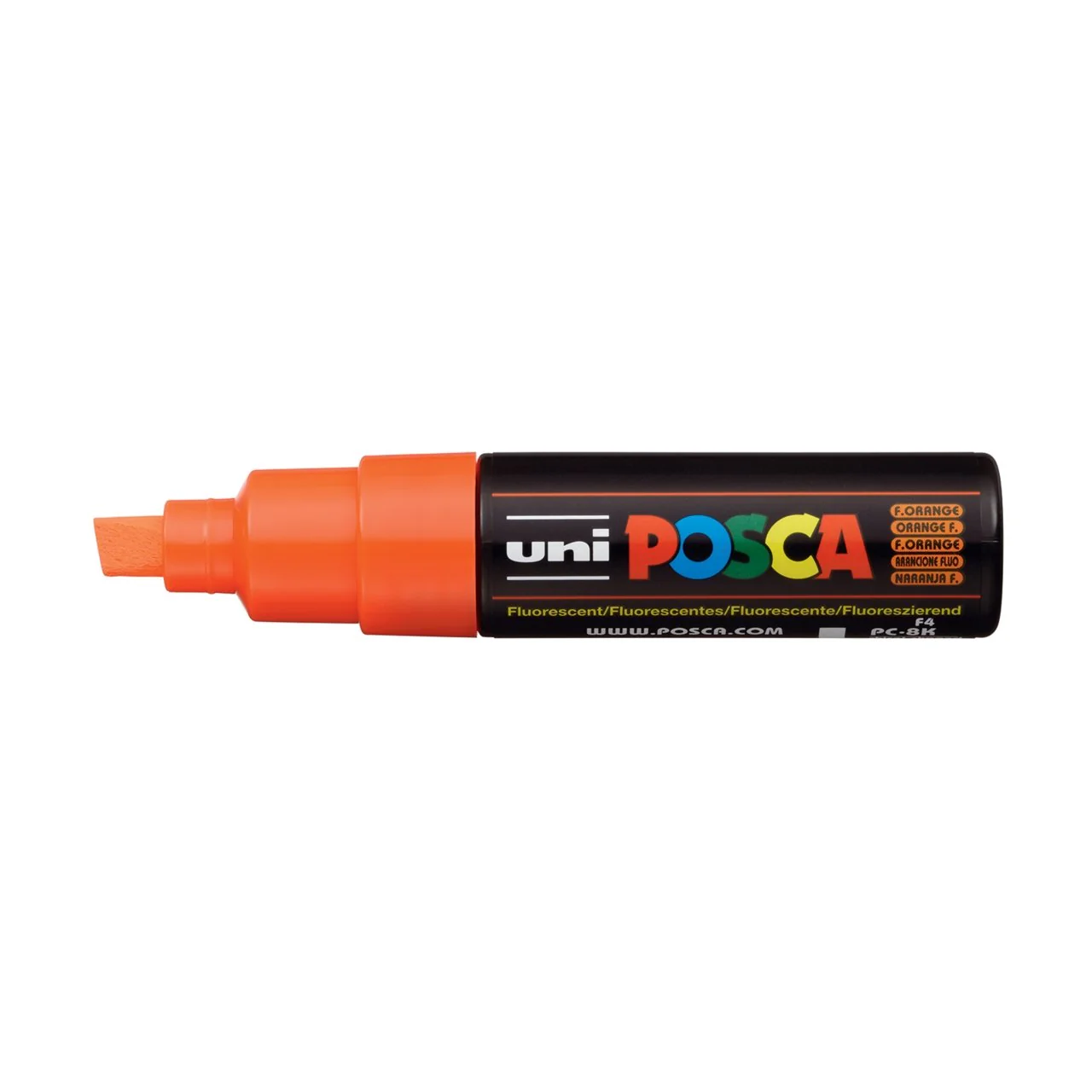 uni POSCA Paint Marker PC-8K Broad Chisel Tip - Fluorescent Orange