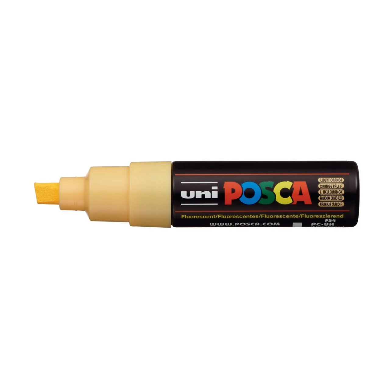 uni POSCA Paint Marker PC-8K Broad Chisel Tip - Fluorescent Light Orange