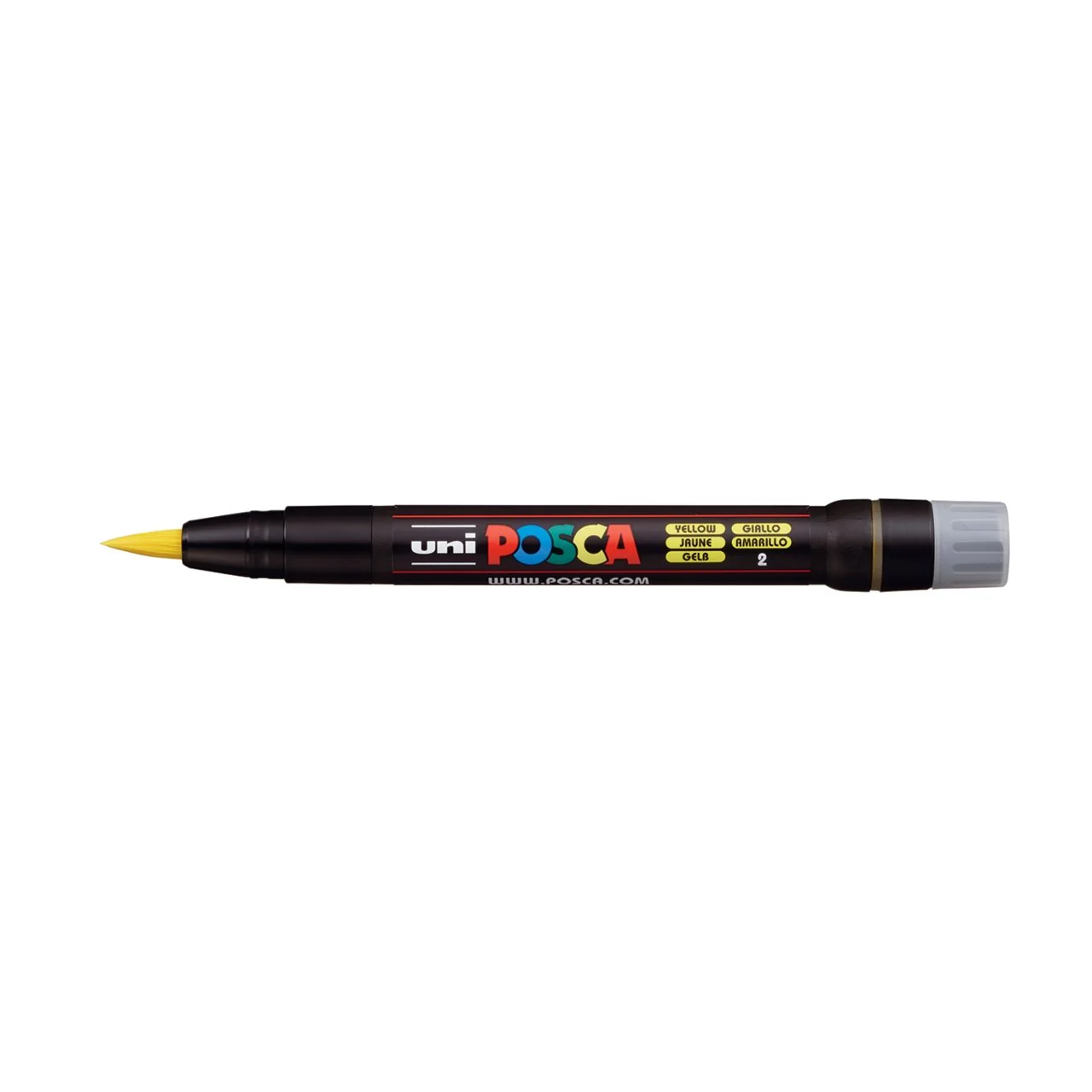 uni POSCA Paint Marker PCF-350 Brush Tip - Yellow