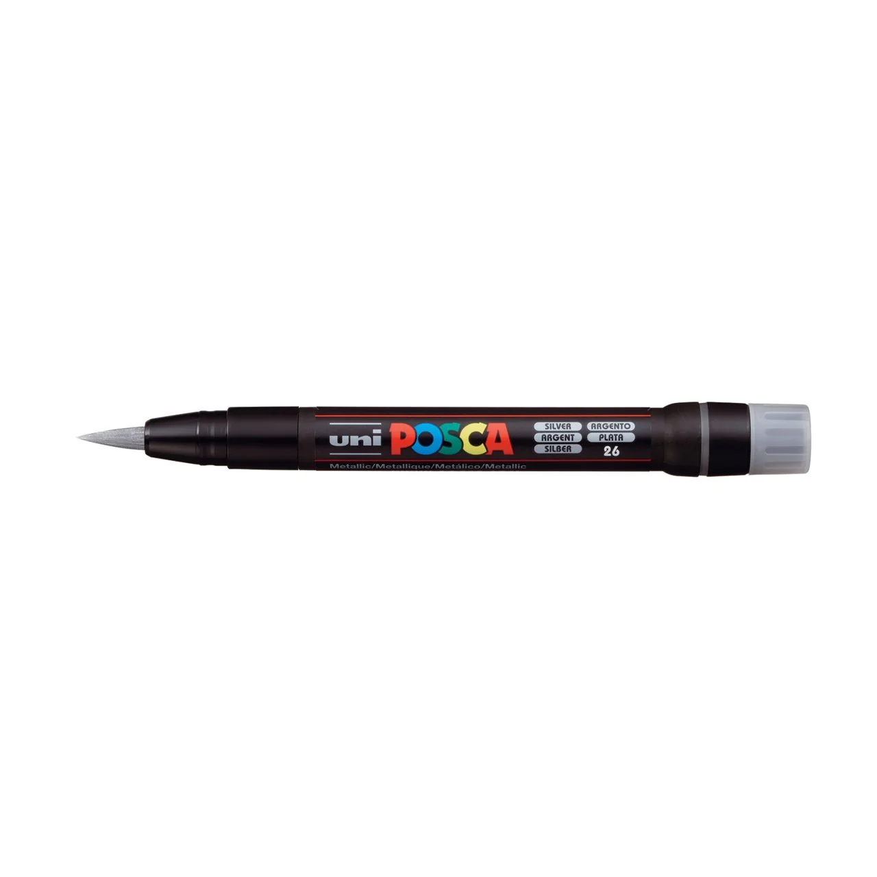 uni POSCA Paint Marker PCF-350 Brush Tip - Metallic Silver