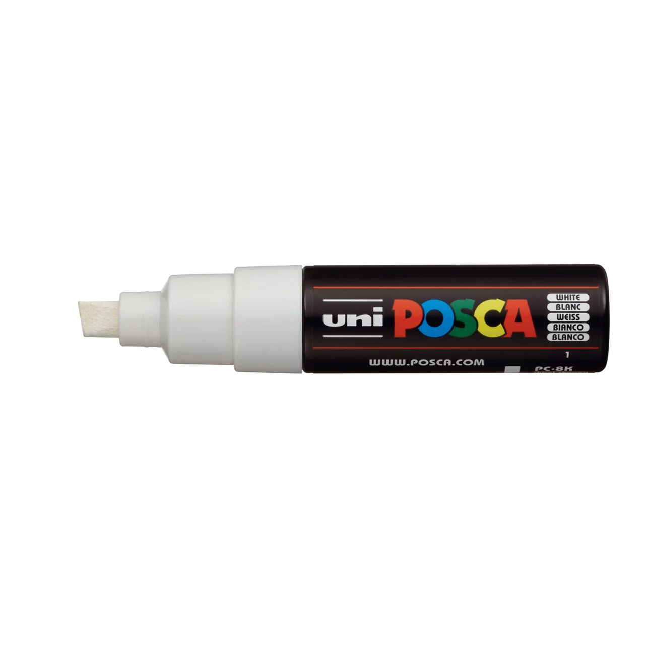 uni POSCA Paint Marker PC-8K Broad Chisel Tip - White
