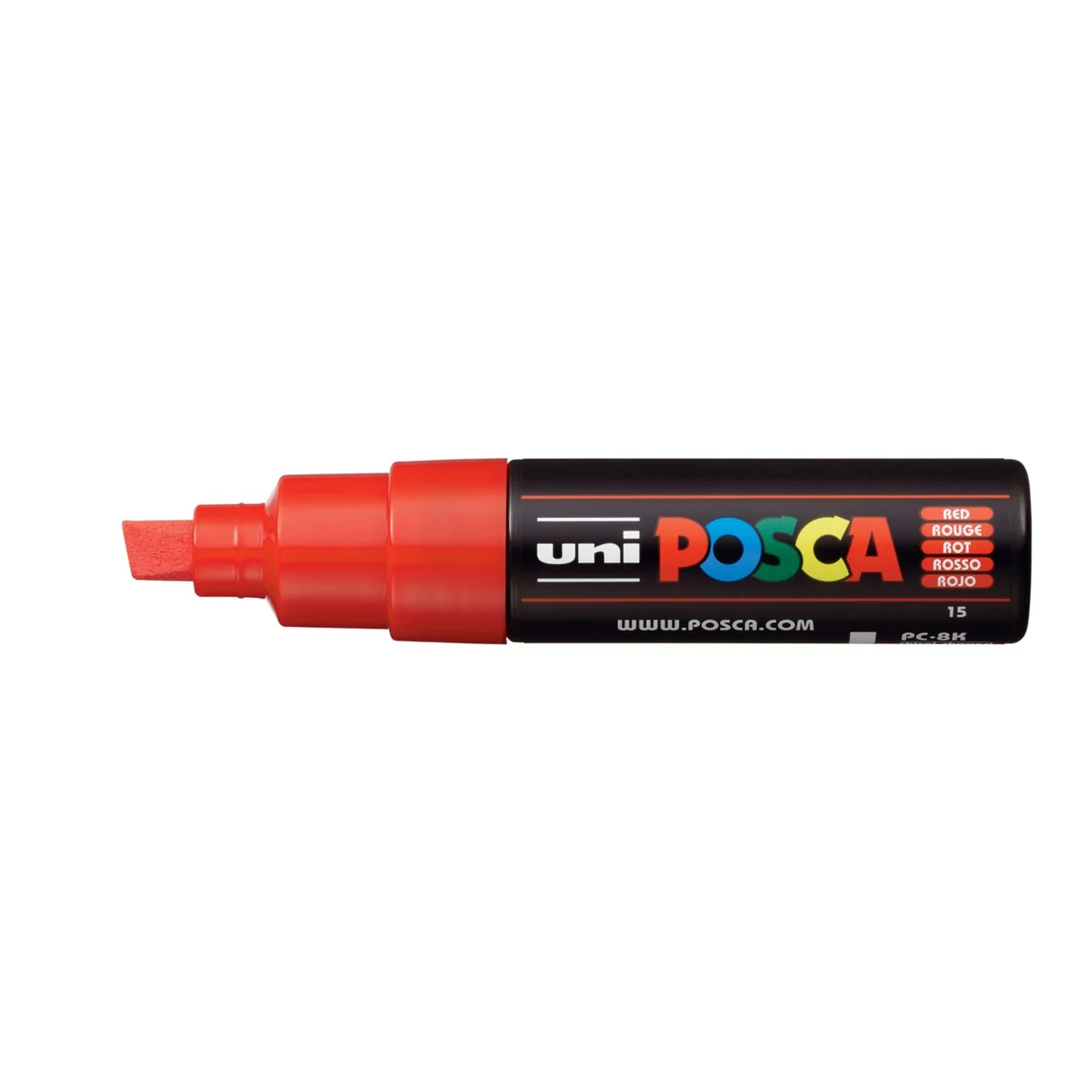 uni POSCA Paint Marker PC-8K Broad Chisel Tip - Red