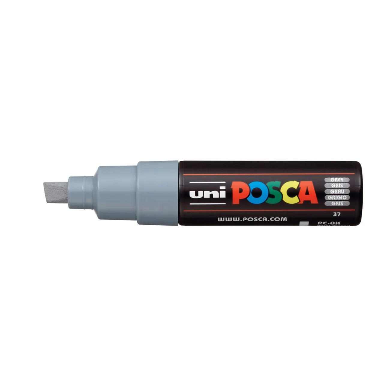uni POSCA Paint Marker PC-8K Broad Chisel Tip - Grey