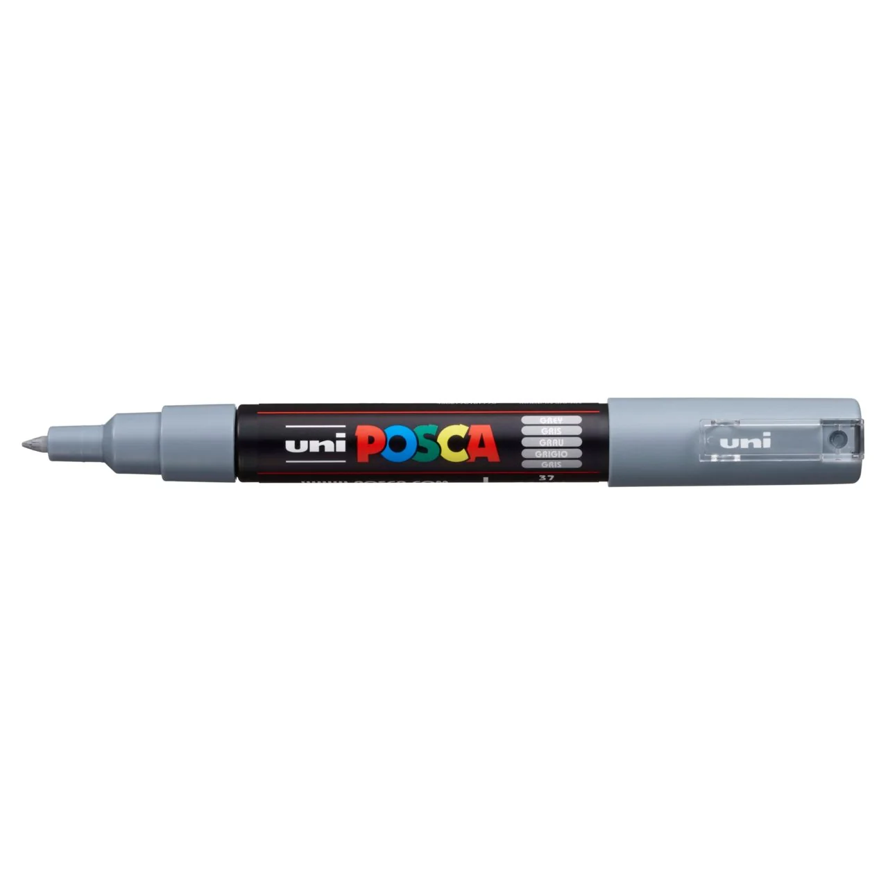 uni POSCA Paint Marker PC-1M Extra Fine Tapered Bullet Tip - Gray