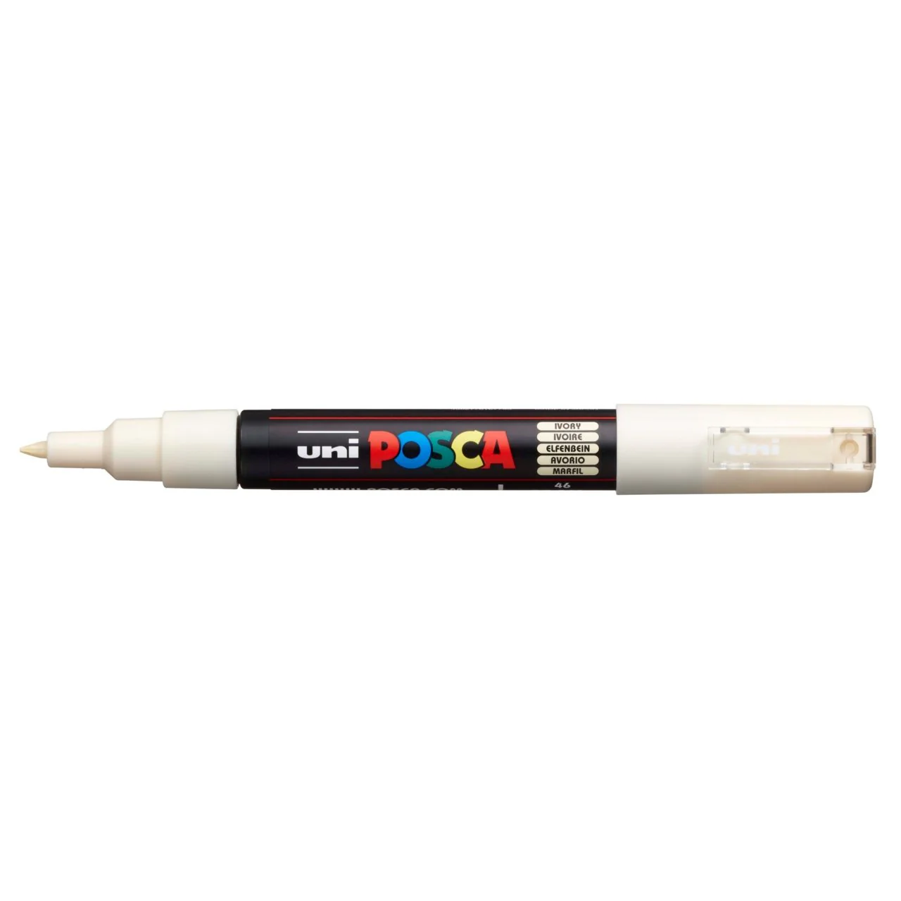 uni POSCA Paint Marker PC-1M Extra Fine Tapered Bullet Tip - Ivory