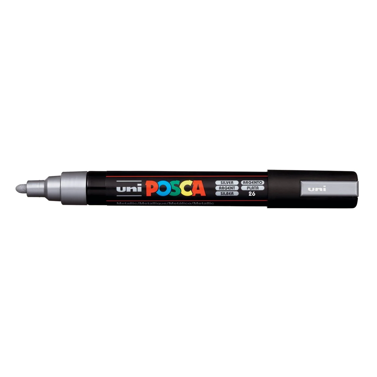 uni POSCA Paint Marker PC-5M Medium Bullet Tip - Metallic Silver