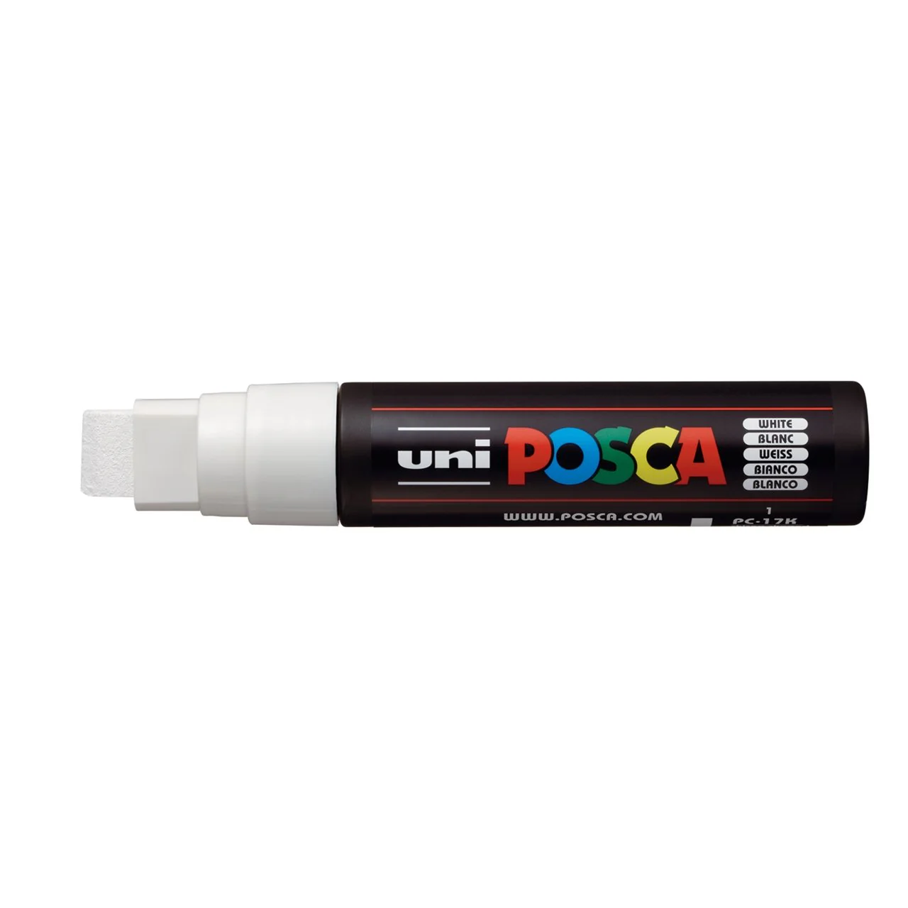 uni POSCA Paint Marker PC-17K Extra Broad Rectangular Chisel Tip - White