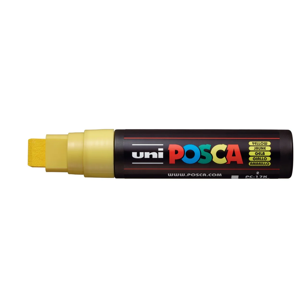 uni POSCA Paint Marker PC-17K Extra Broad Rectangular Chisel Tip - Yellow