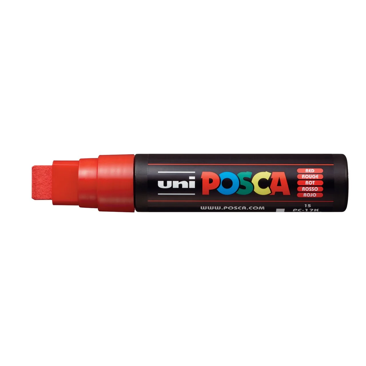 uni POSCA Paint Marker PC-17K Extra Broad Rectangular Chisel Tip - Red