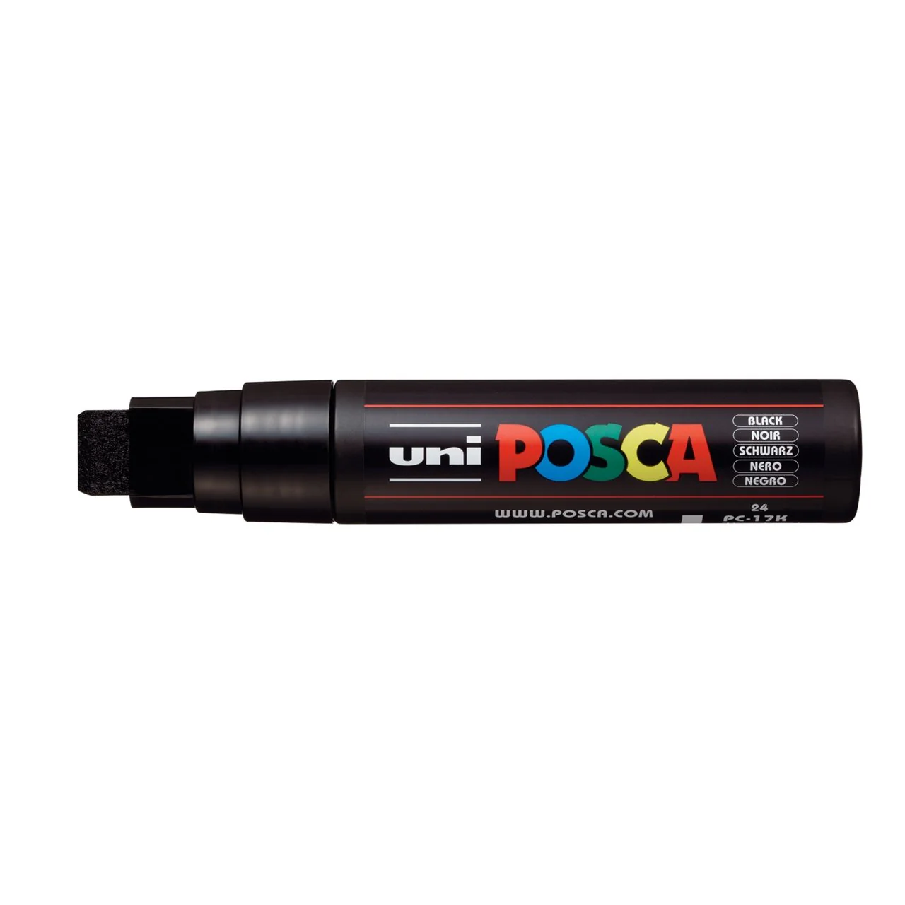 uni POSCA Paint Marker PC-17K Extra Broad Rectangular Chisel Tip - Black