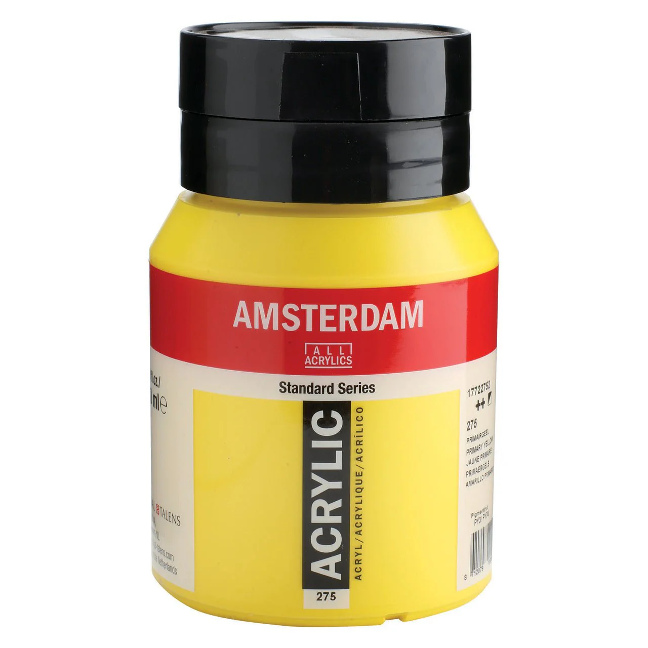 Amsterdam Standard Acrylic Paint 500ml Jar - Primary Yellow