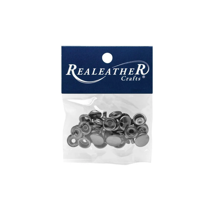Realeather - 20L Snap Set - 10 Pack - Antique Nickel / 10/pk