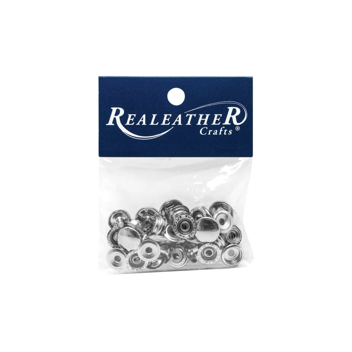 Realeather - 20L Snap Set - 10 Pack - Nickel / 10/pk