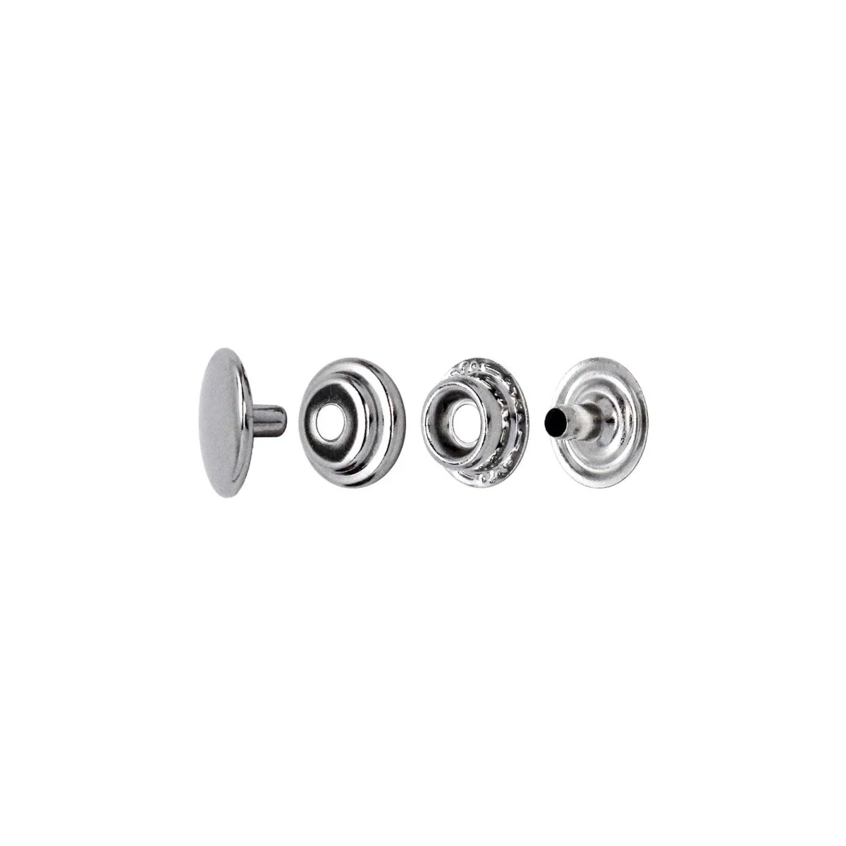 Realeather - 20L Snap Set - 10 Pack - Nickel / 10/pk - Image 4