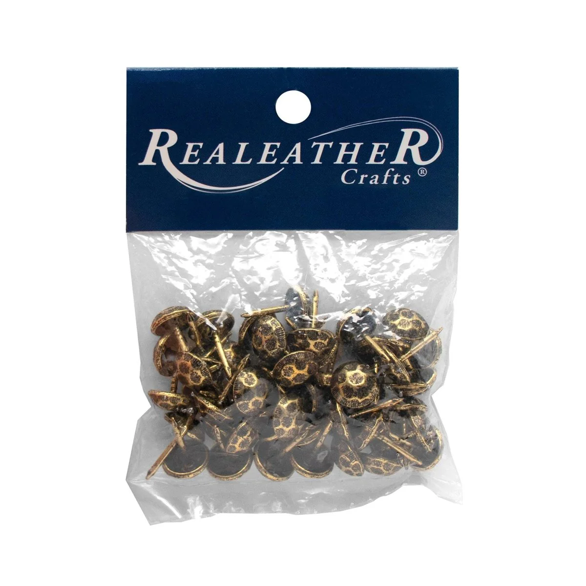 Realeather - Furniture Tacks, 48pk - Antique Brass - Image 2