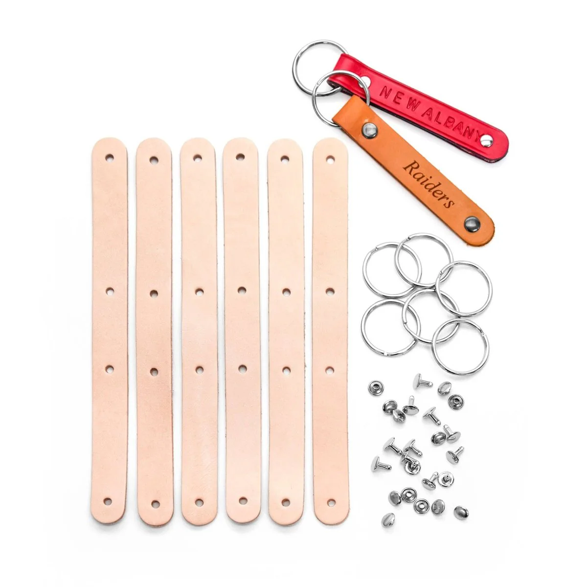 Realeather - Leather Key Fob Kit 6 Pack - Natural - Image 3