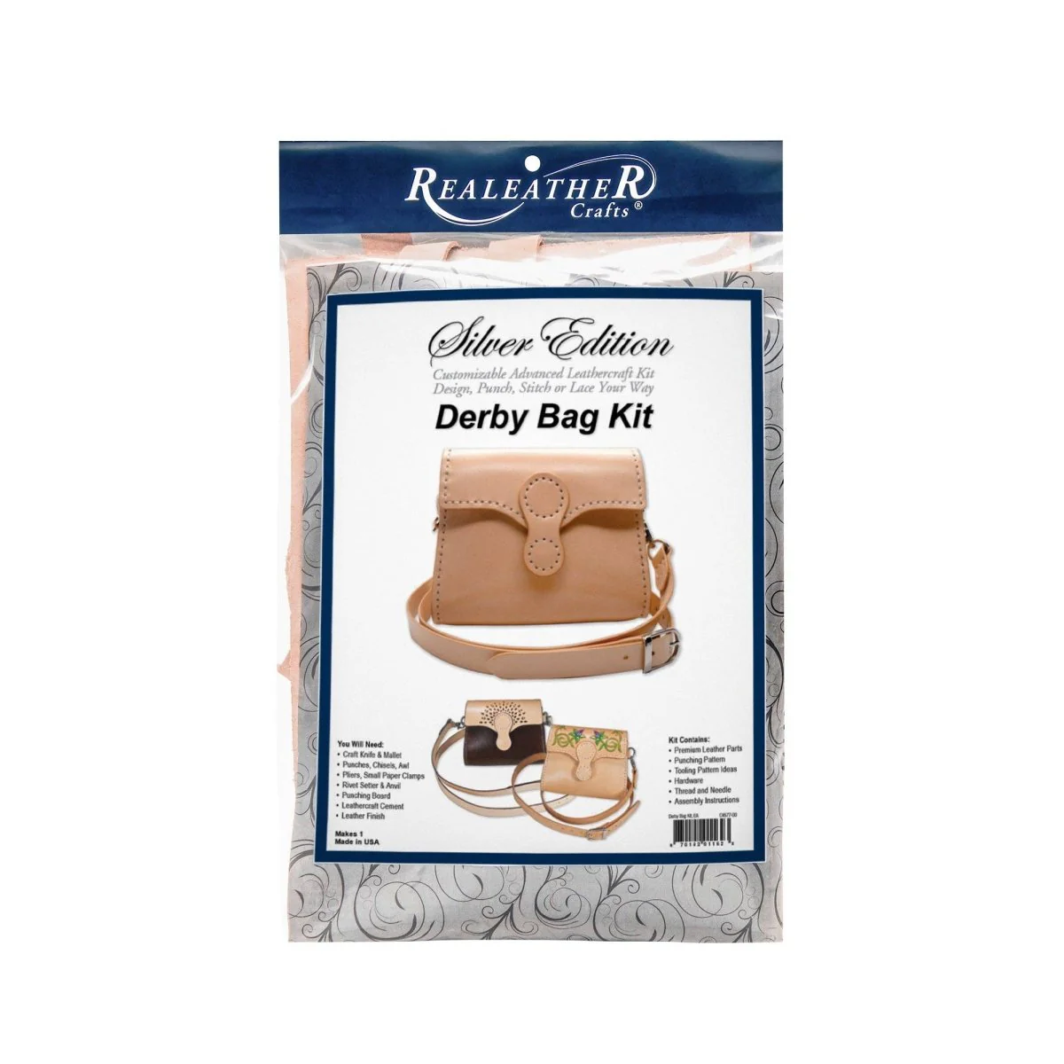 Realeather - Silver Edition, Derby Shoulder Bag Kit - Natural - Image 2