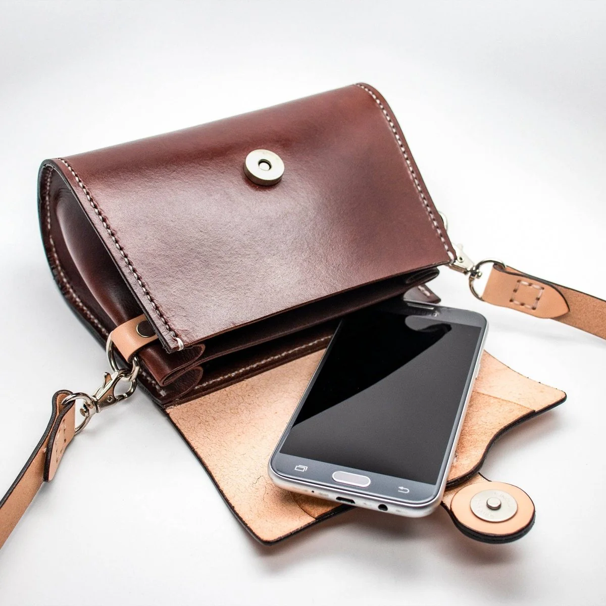 Realeather - Silver Edition, Derby Shoulder Bag Kit - Natural - Image 3