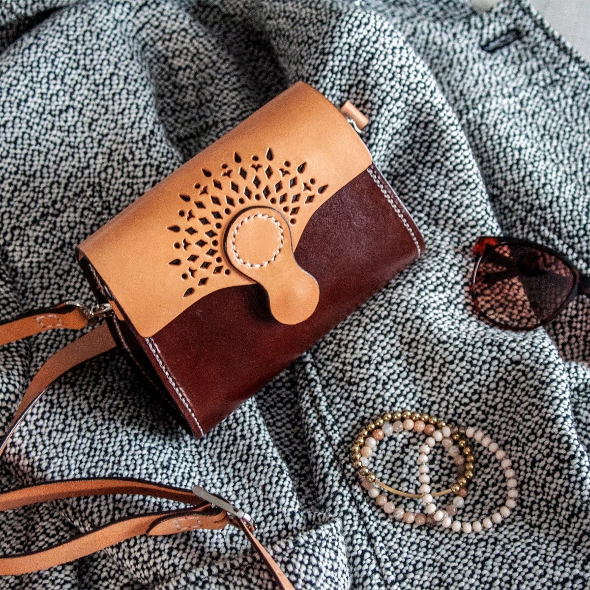Realeather - Silver Edition, Derby Shoulder Bag Kit - Natural - Image 4