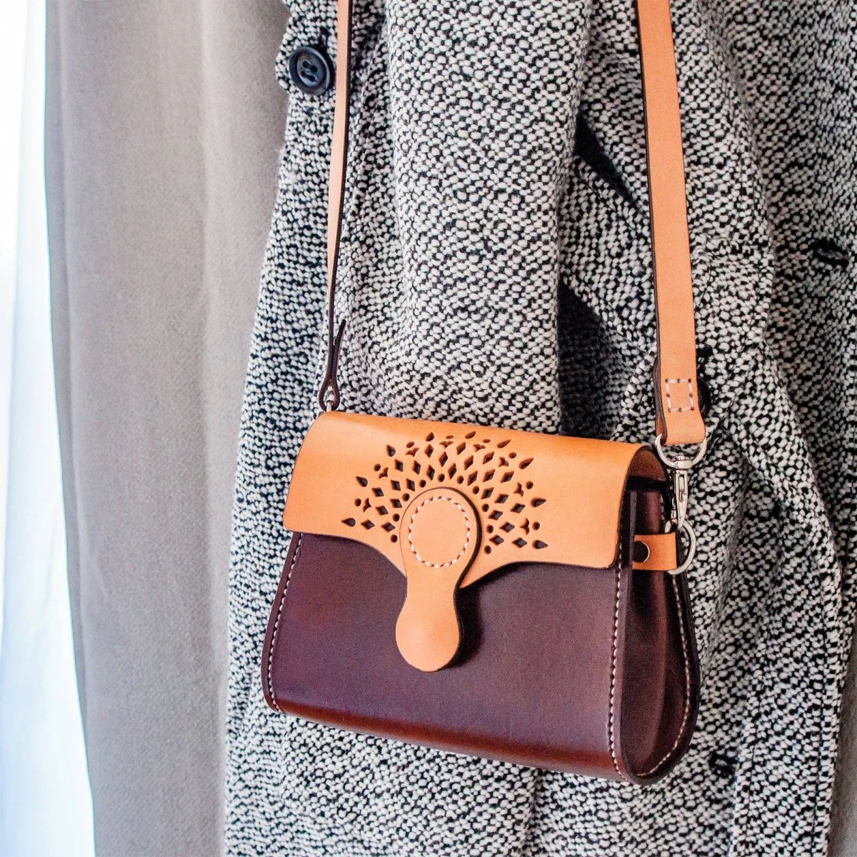 Realeather - Silver Edition, Derby Shoulder Bag Kit - Natural - Image 5