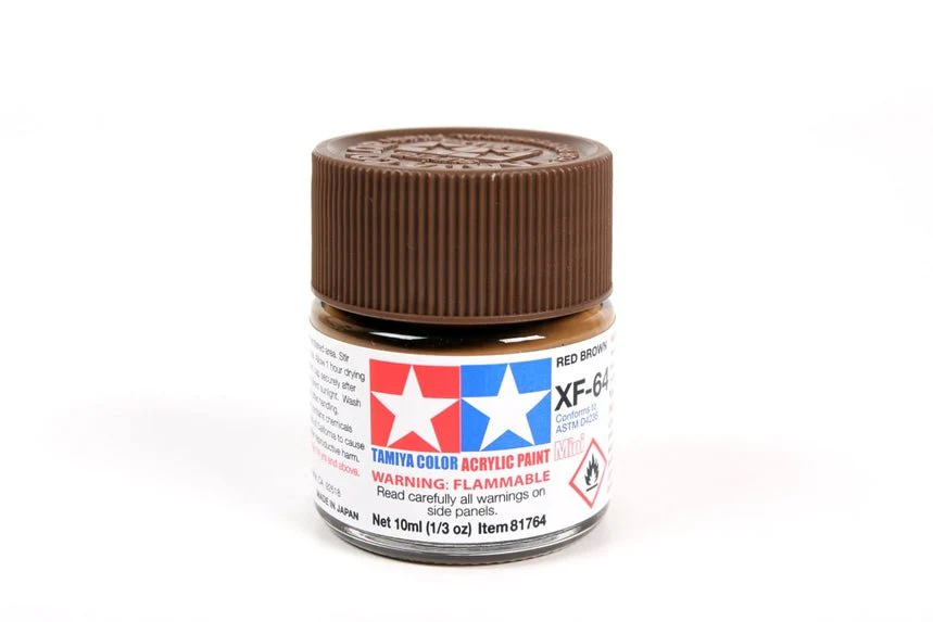 Tamiya Mini Acrylic 10 ml - XF-64 Red Brown Matte Finish