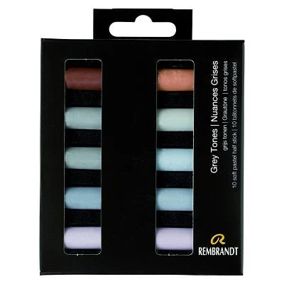 Rembrandt Pastel Half-Stick Set of 10 - Gray Tones Set