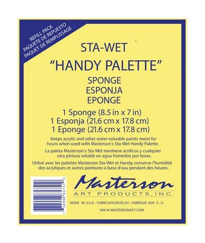 Replacement Sponges for Masterson #857 Sta-Wet Handy Palette (8.5x7 inch) - 1 pack