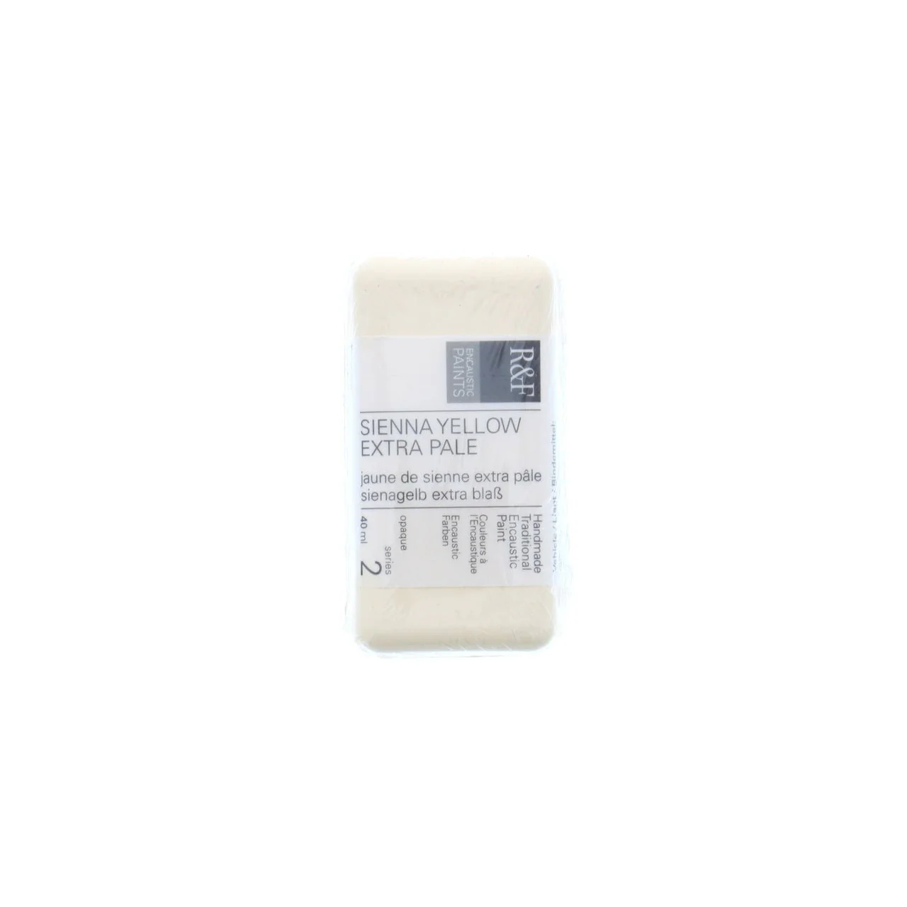 R&F Encaustic Cake - Sienna Yellow Extra Pale 40ml