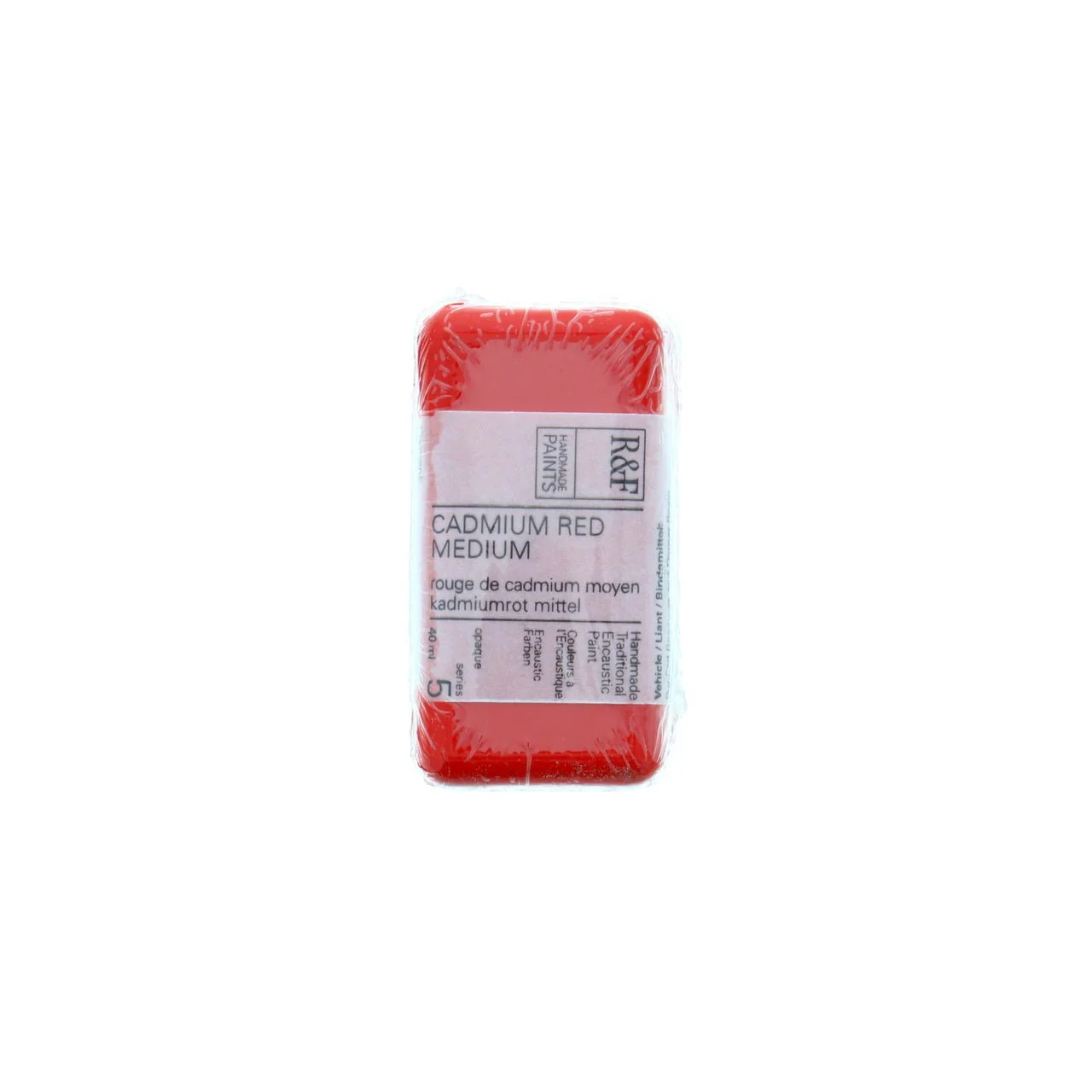 R&F Encaustic Cake - Cadmium Red Medium 40ml