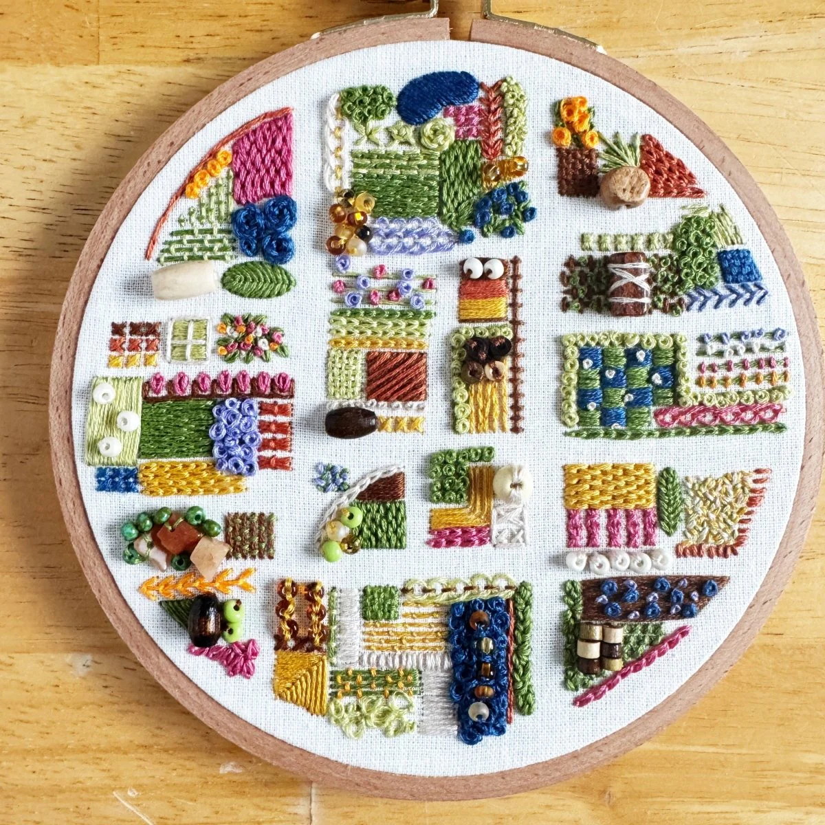 Rosanna Diggs Embroidery - August in the Garden - Advanced Embroidery Kit