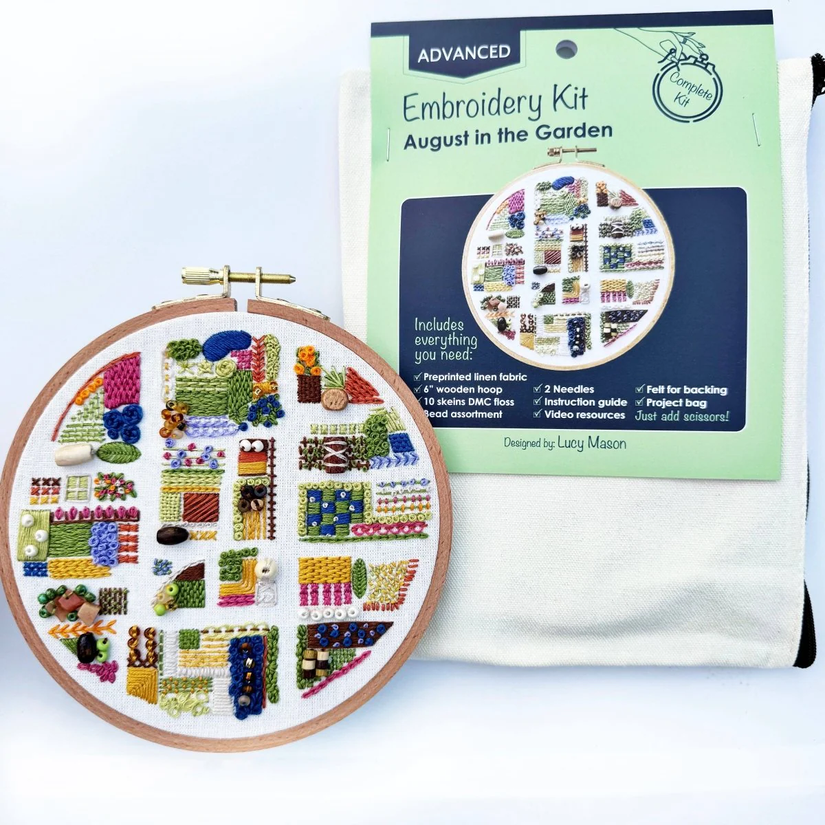 Rosanna Diggs Embroidery - August in the Garden - Advanced Embroidery Kit - Image 2