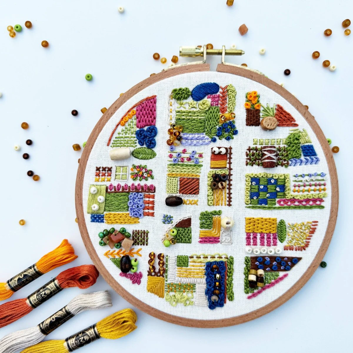 Rosanna Diggs Embroidery - August in the Garden - Advanced Embroidery Kit - Image 9