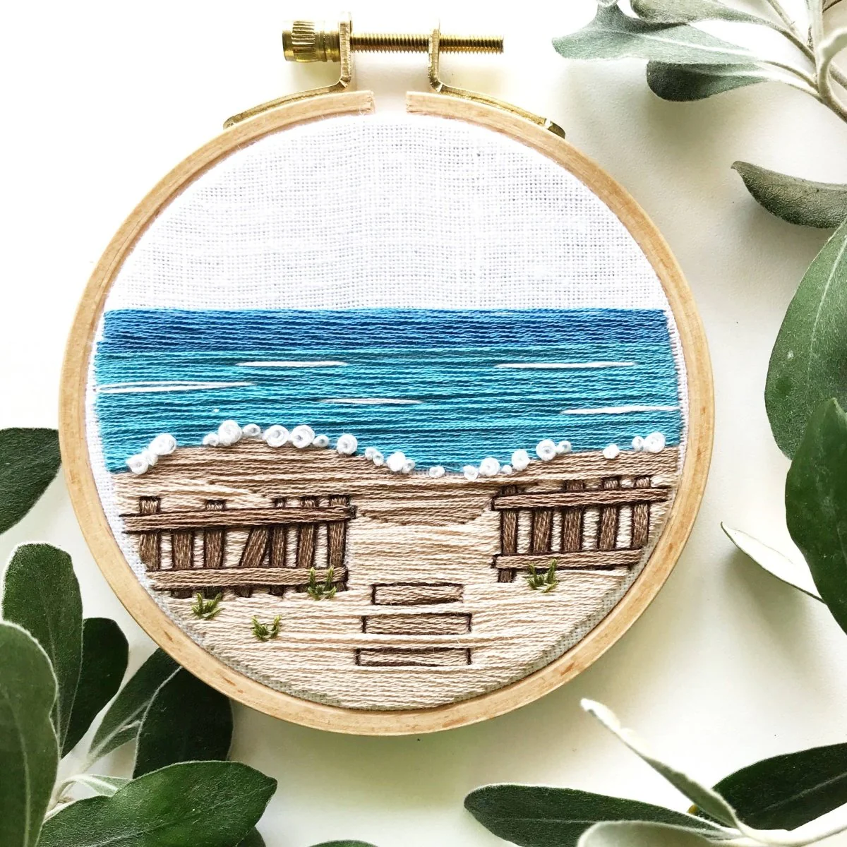 Rosanna Diggs Embroidery - Day at the Beach Modern Embroidery Kit