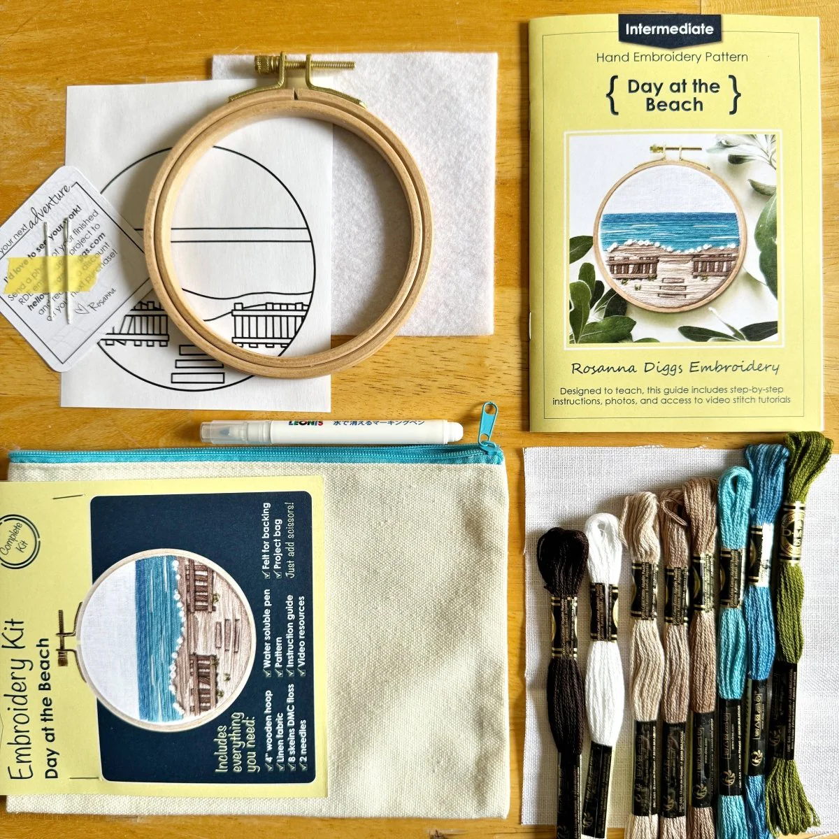 Rosanna Diggs Embroidery - Day at the Beach Modern Embroidery Kit - Image 3