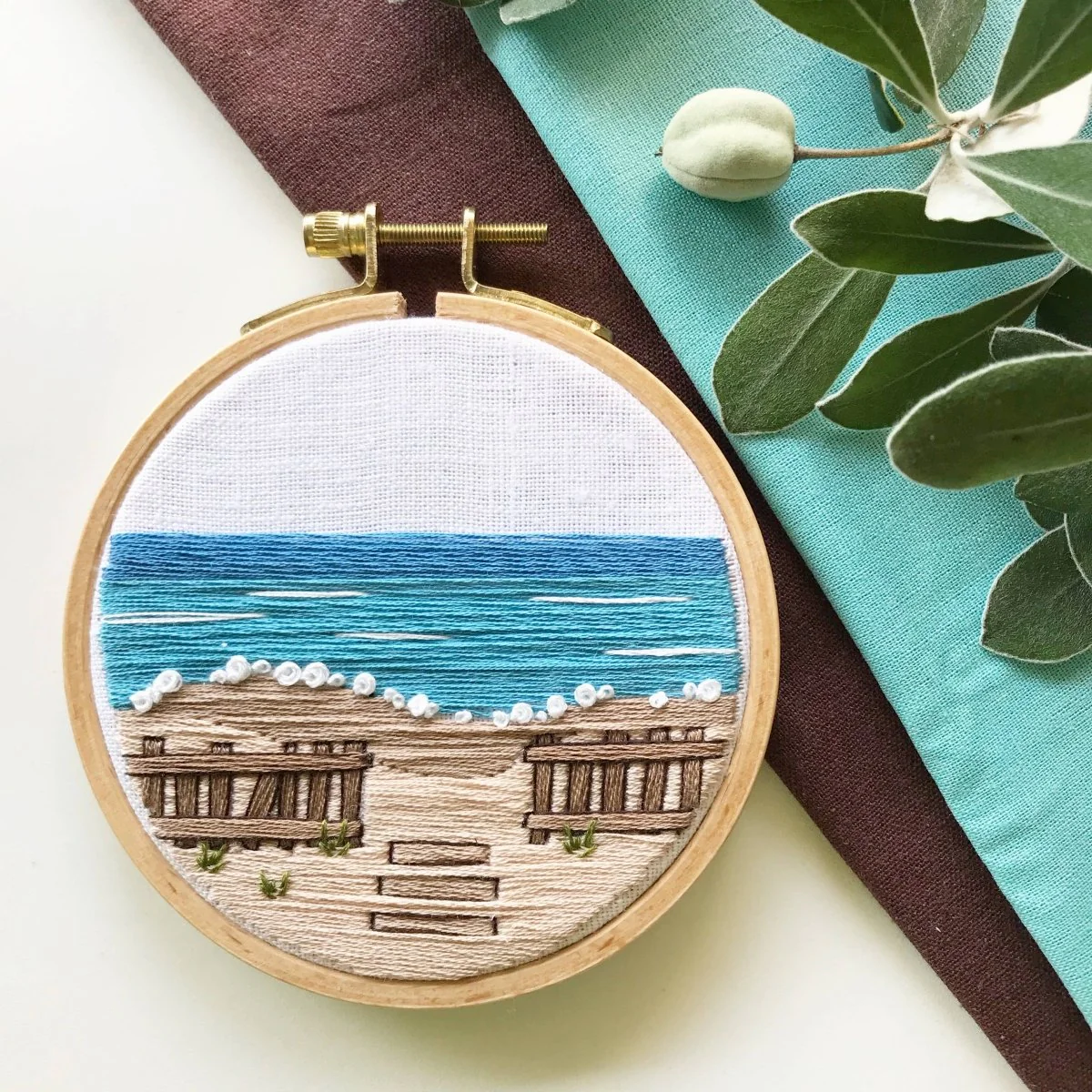 Rosanna Diggs Embroidery - Day at the Beach Modern Embroidery Kit - Image 7