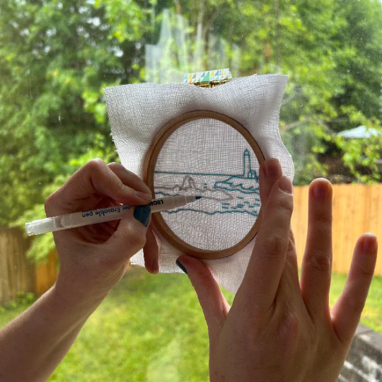 Rosanna Diggs Embroidery - Lighthouse By the Bay Modern Hand Embroidery Kit - Image 7